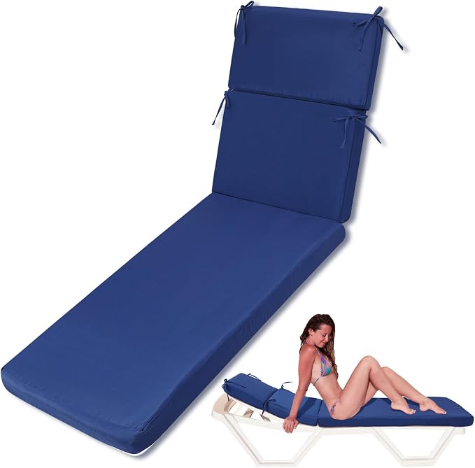 1 Pcs Indoor Outdoor Chaise Lounge Cushions Sponge Bench Outdoor Furniture by SmoothNovelty