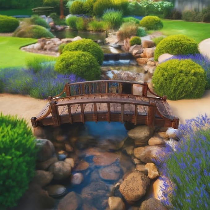 SamsGazebos Country Wood Garden Bridge - Image 6