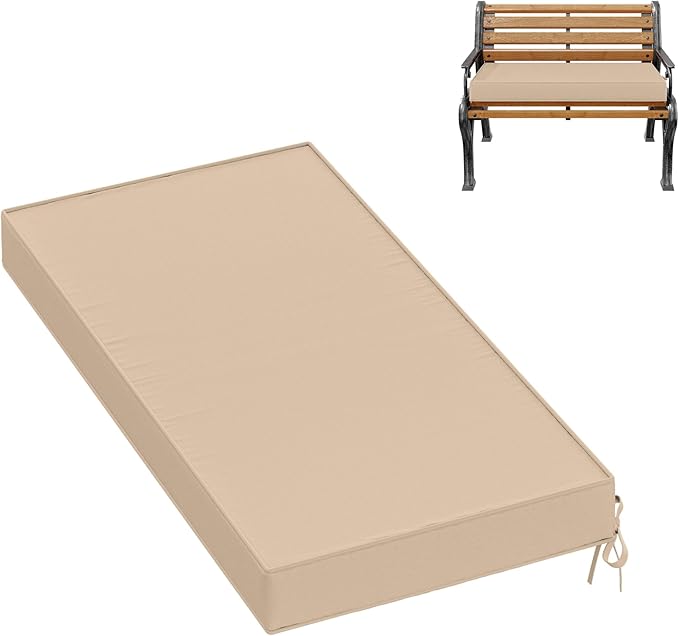 Premium Outdoor Bench Cushions for Patio Furniture 3.5inches Memory Foam Bench by Pakunoda