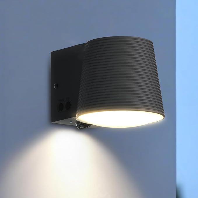 Outdoor Wall Light Fixture, AC/Solar Charging Front Porch Lights Wall Mount by SOTTLOT