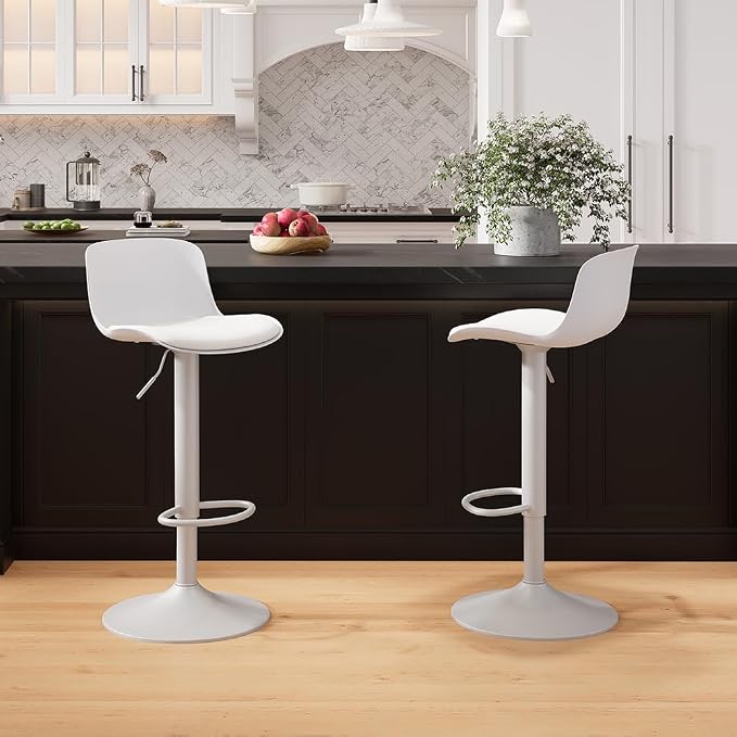 Kidol & Shellder Bar Stools Set of 4 Adjustable Swivel Counter Height Stools - Image 9