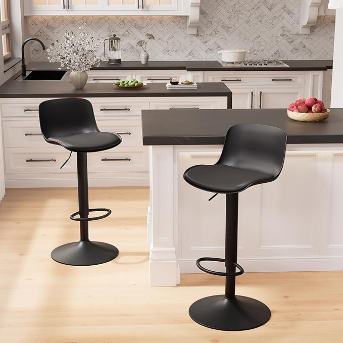 Kidol & Shellder Bar Stools Set of 4 Adjustable Swivel Counter Height Stools - Image 6
