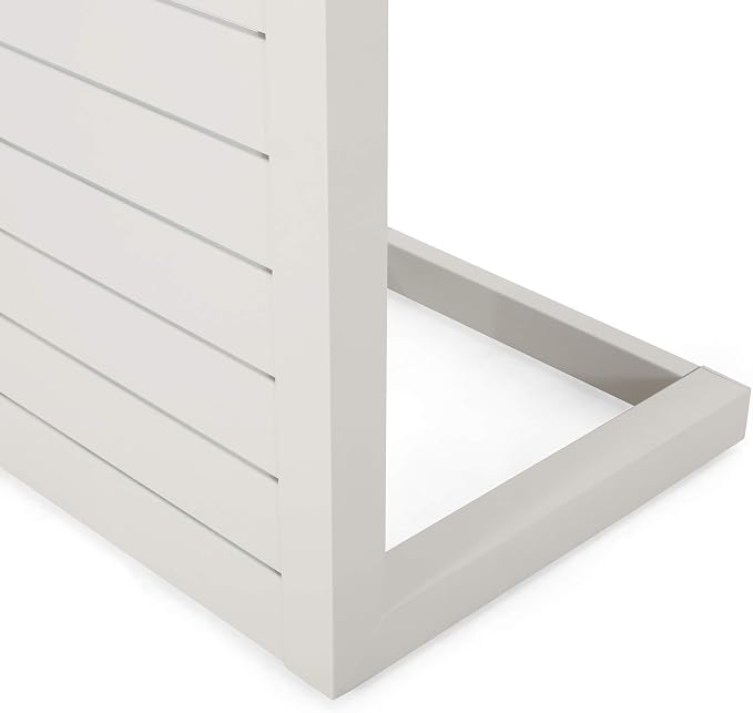 Christopher Knight Home Jesse Coral Outdoor Modern Aluminum C-Shaped End Table - Image 5