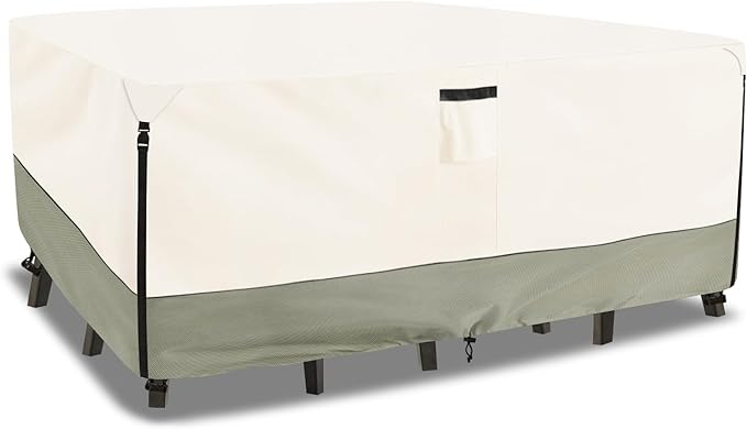 Outdoor Furniture Covers Waterproof, 600D Heavy Duty Outdoor Dining Table and by LSongSKY