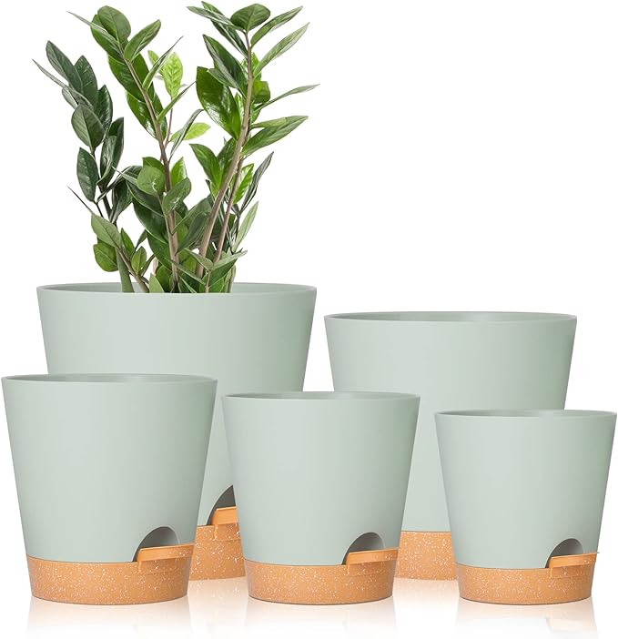 GARDIFE Plant Pots 7/6.5/6/5.5/5 Inch Self Watering Planters by GARDIFE