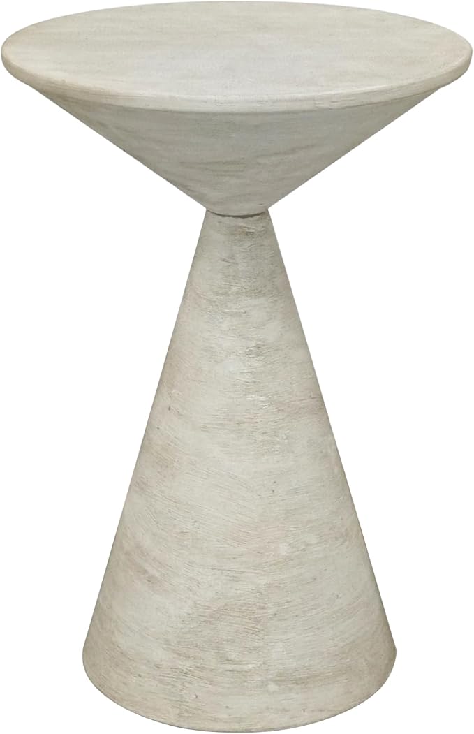 Small Drink Table, Round Martini Table, Drum End Table Side Table, Metal Accent - Image 8