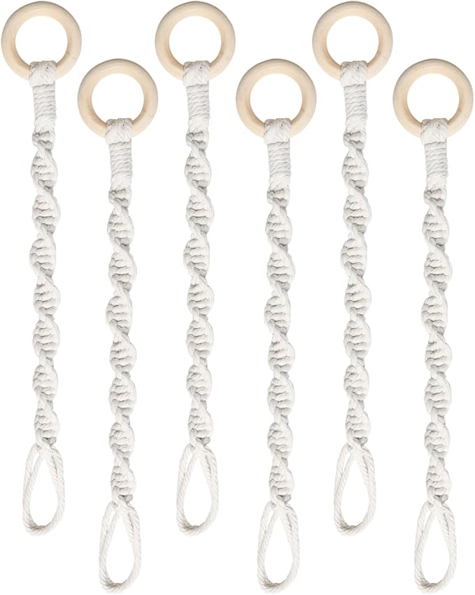 6 Pack Adjustable Macrame Plant Hanger Extenders Connectable Rope Hanging Plant by SUMERSHA