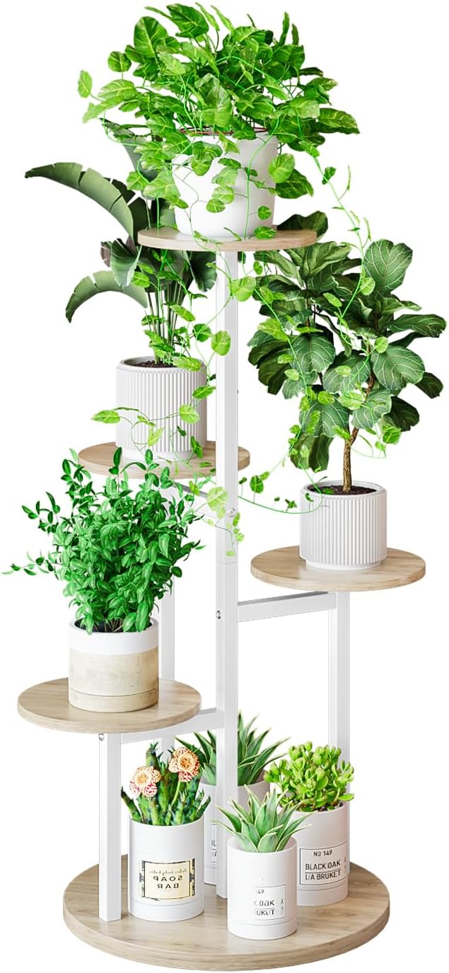 Plant Stand Indoor 5 Tier 8 Potted Multiple Flower Pot Holder by INGIORDAR