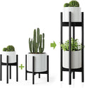 MUDEELA 2 Pack Indoor Plant Stands, 2 Tier Tall Plant Stand 30 inches, Mid by MUDEELA