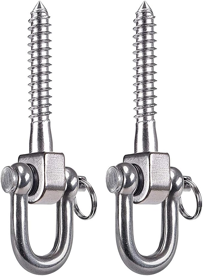SELEWARE 2 Pack Swing Hangers Swing Set Hooks Stainless Steel Hammock Hooks by SELEWARE