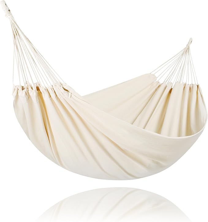SUNCREAT Camping 2 Person Canvas Hammock, Double Travel Hammock, 475 lbs by SUNCREAT