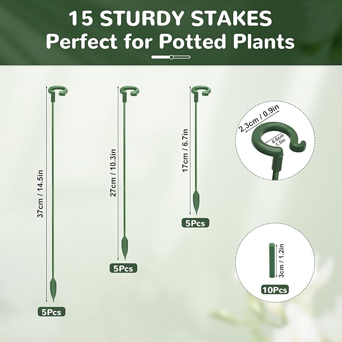 15-Pack Adjustable Plant Support Stakes - Image 5