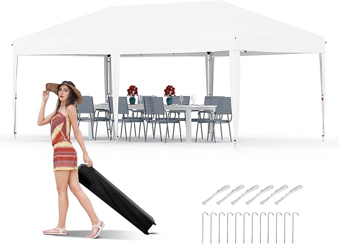 Garvee 10x10 Pop Up Canopy Tent, Heavy Duty Commercial Instant Shelter by Garvee