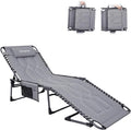 KingCamp Oversized Tanning Chair, Extra-Wide Padded Folding Chase Lounge Chairs by KingCamp