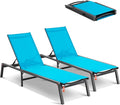 VEVOR 2 Pcs Chaise Lounge Chairs Outdoor, Aluminum Patio Lounge Chair by VEVOR