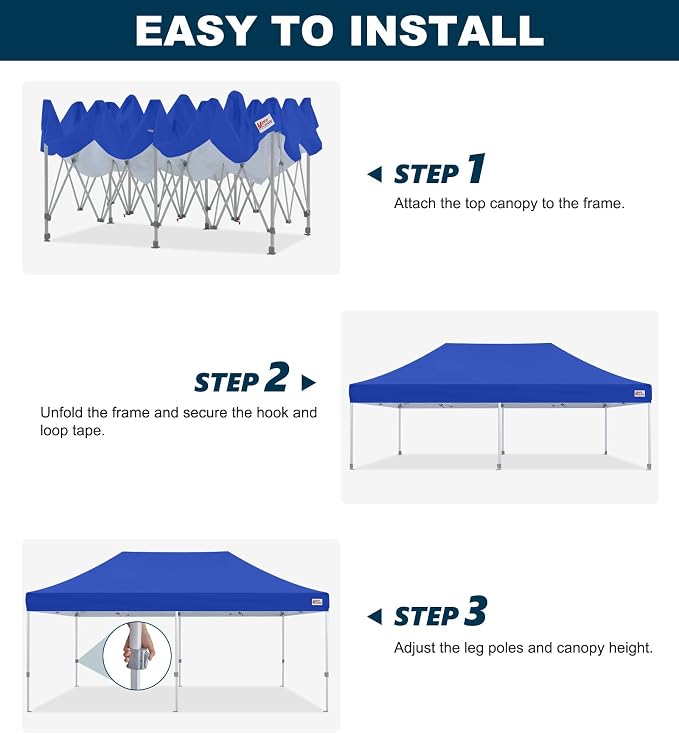 MASTERCANOPY Pop Up Canopy Tent Commercial Grade 10x20 Instant Shelter - Image 6