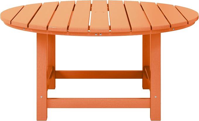 WestinTrends Malibu Low Outdoor HDPE Round Patio Coffee Table - Image 3