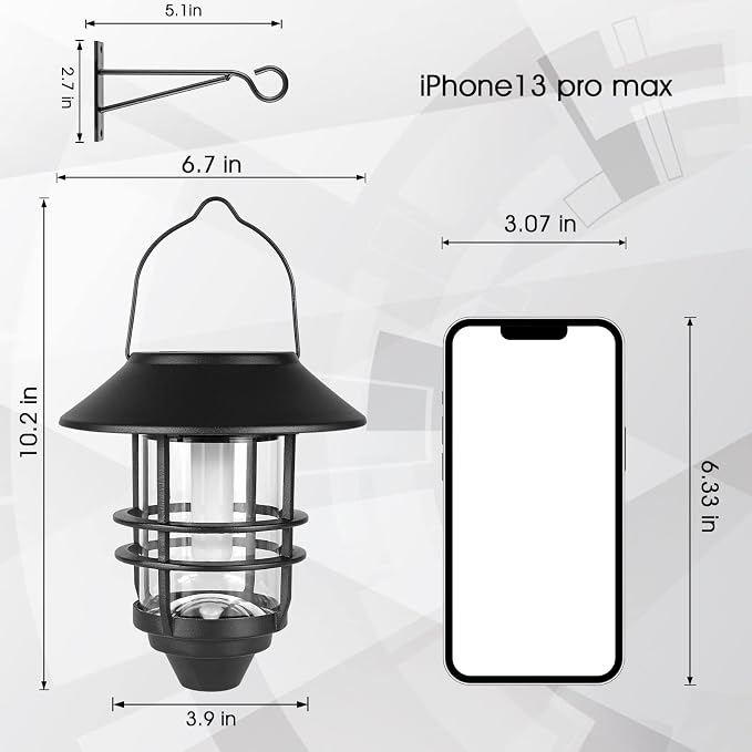 Solar Hanging Lantern Outdoor, Flickering Flames Outdoor Lights, Solar Lights - Image 5