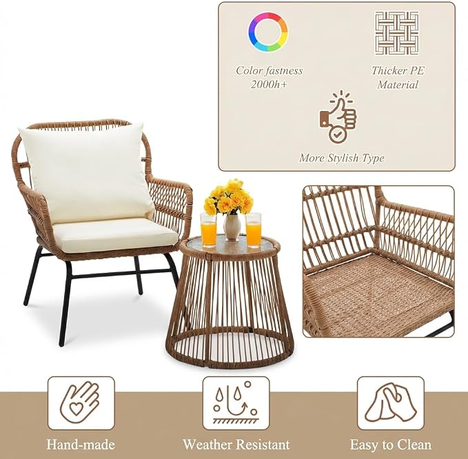 Bezseller 3-Piece Outdoor Patio Set - Image 7