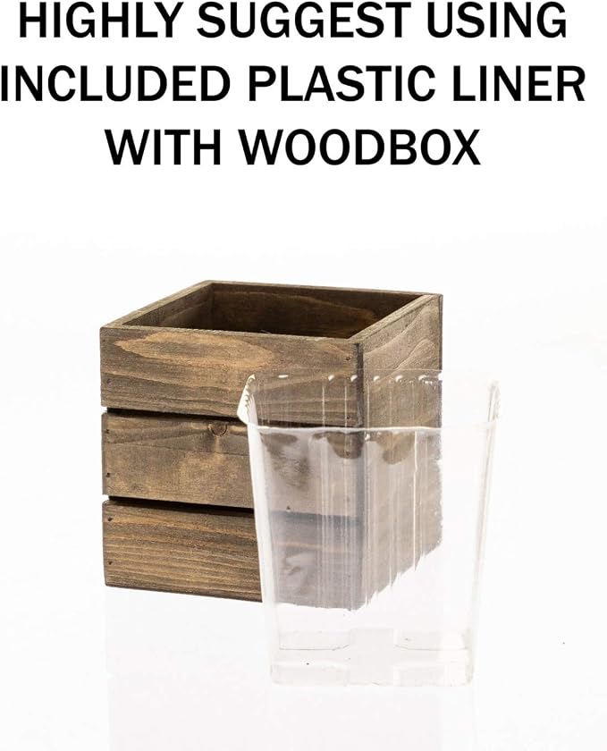 Wooden Planter Box, Rustic Whitewash - Image 7