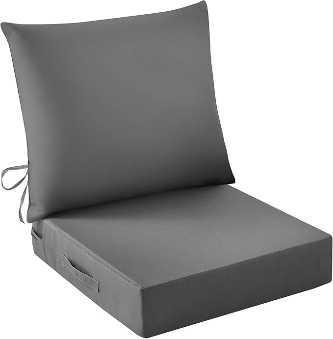 Outdoor Seat Cushion Set, Waterproof & Fade Resistant Patio Chair Cushions by IASEAHK