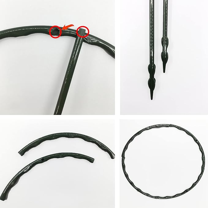 14Pcs Plant Support Stake Half Round Plant Support Ring Garden Flower Support - Image 3