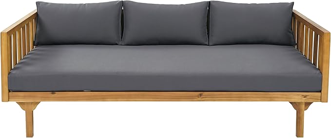 Christopher Knight Home Claremont Outdoor 3 Seater Acacia Wood Daybed - Image 4