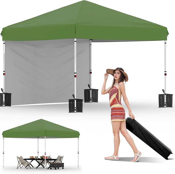 Garvee 10x10 Pop Up Canopy Tent, Heavy Duty Commercial Instant Shelter by Garvee