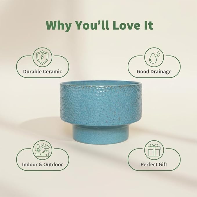 Ceramic Planters 11 Inch, Honeycomb Ceramic Pots - Image 5