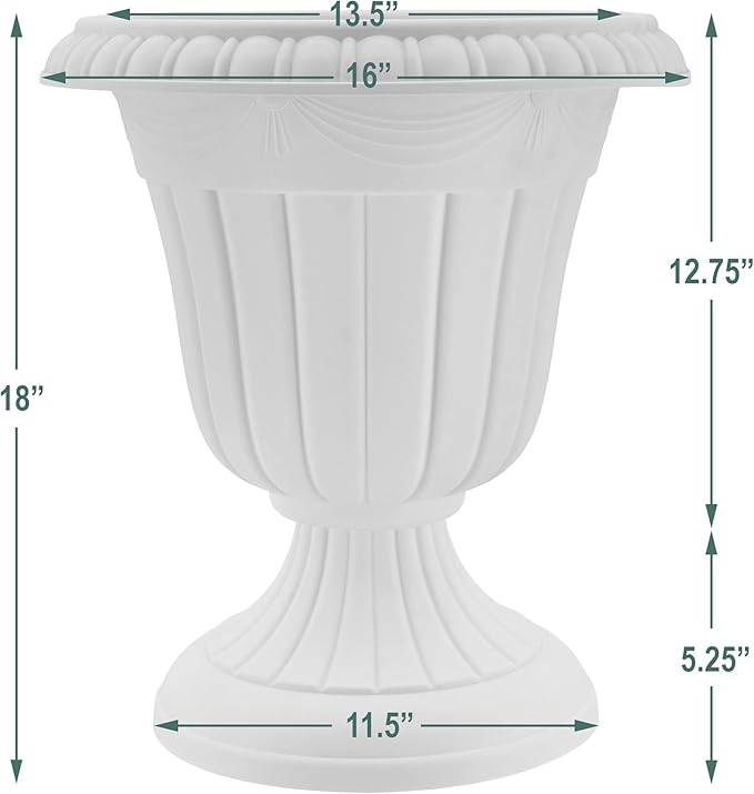 Arcadia Garden Products PL00SL Classic Traditional Plastic Urn Planter - Image 6