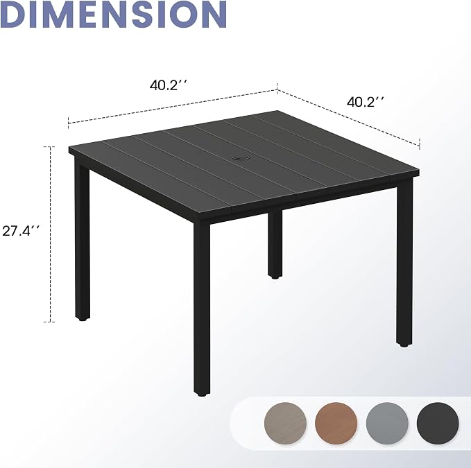 VICLLAX Square Patio Dining Table - Image 3