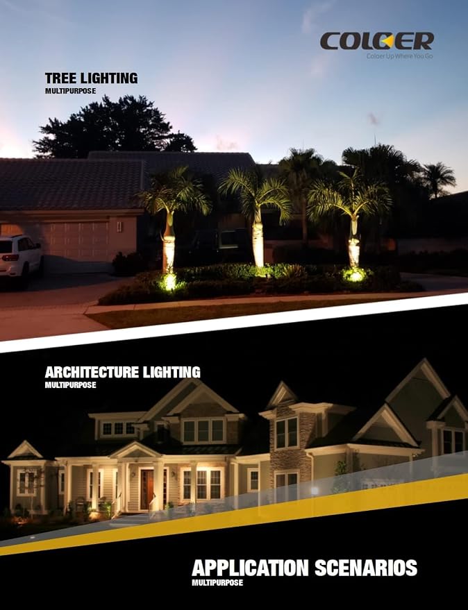 COLOER Brass Low Voltage Landscape Spotlight 6-Pack - Image 7