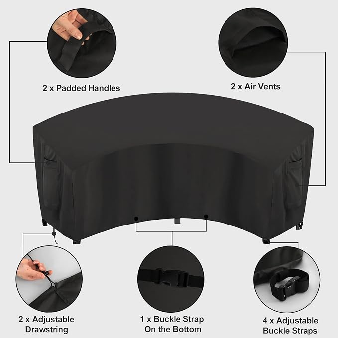OutdoorLines Waterproof Curved Outdoor Sectional Cover - Image 5
