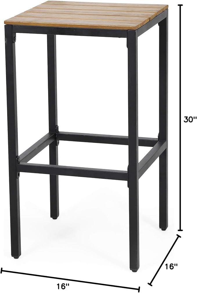 Christopher Knight Home Frieda Outdoor Modern Industrial Acacia Wood Bar Stools - Image 11