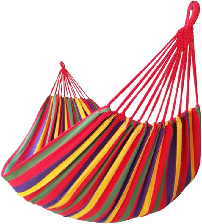 Brazilian Double Hammock 2 Person Extra Large Canvas 250x160cm Total Length by GOCAN