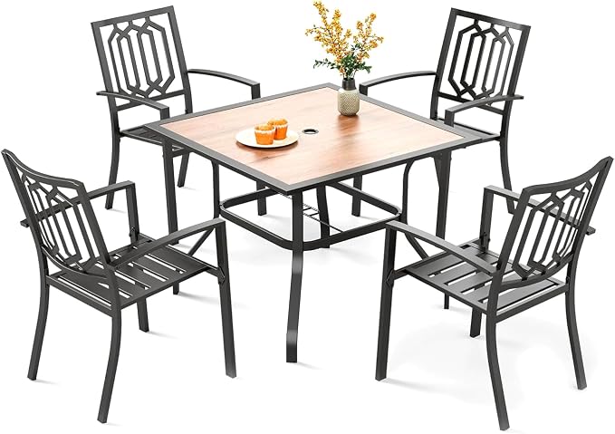 PHI VILLA 5 Piece Outdoor Dining Set by PHIVILLAThepioneerofcomfortablehouseholdsupplies