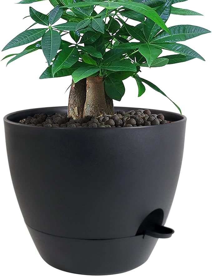 12 inch Large Self Watering Pots, Plastic Planters by UOUZ