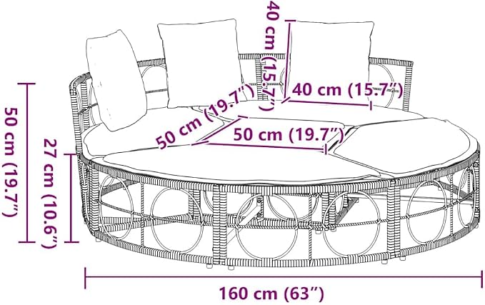 vidaXL Patio Lounge Bed - Image 3