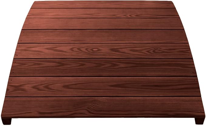 4 FT MAHOGANY Amish Made Pinewood Heavy Duty Garden Bridge - Image 6