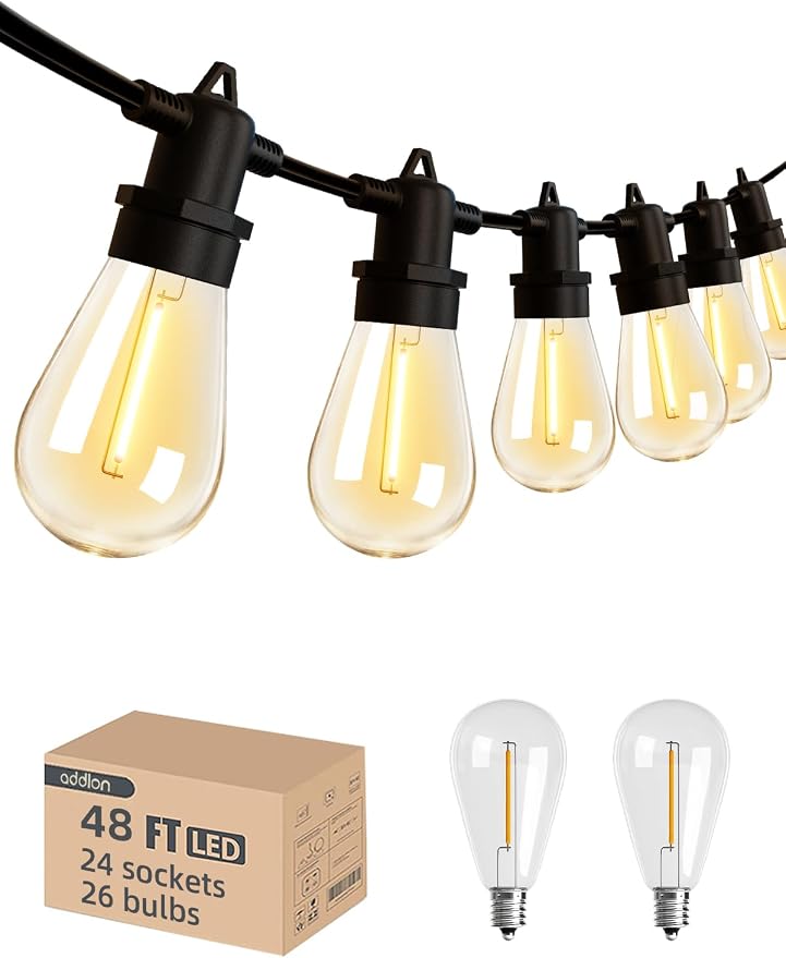 addlon 48FT LED Outdoor String Lights by addlon