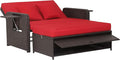 COSTWAY Patio Rattan Daybed by COSTWAY