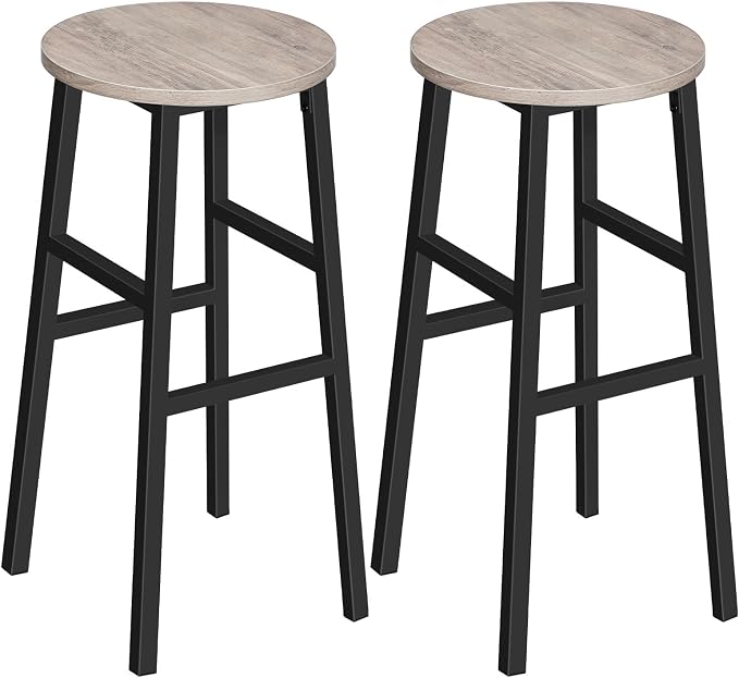 Bar Stools, 28 Inch Kitchen Breakfast Bar Stools, Industrial Stools, Easy - Image 9