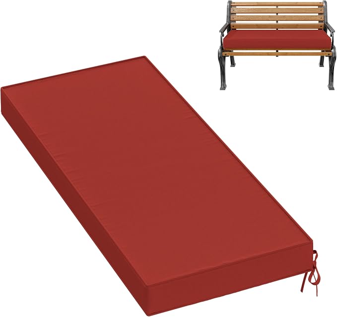 Premium Outdoor Bench Cushions for Patio Furniture 3.5inches Memory Foam Bench by Pakunoda
