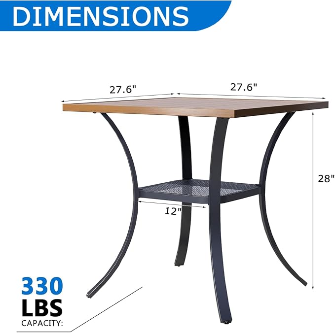27.5'' Outdoor Patio Table - Image 2