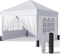 10x10 Pop Up Canopy with Sidewalls, Outdoor Instant Canopy Tent with Carry Bag by Driftalia