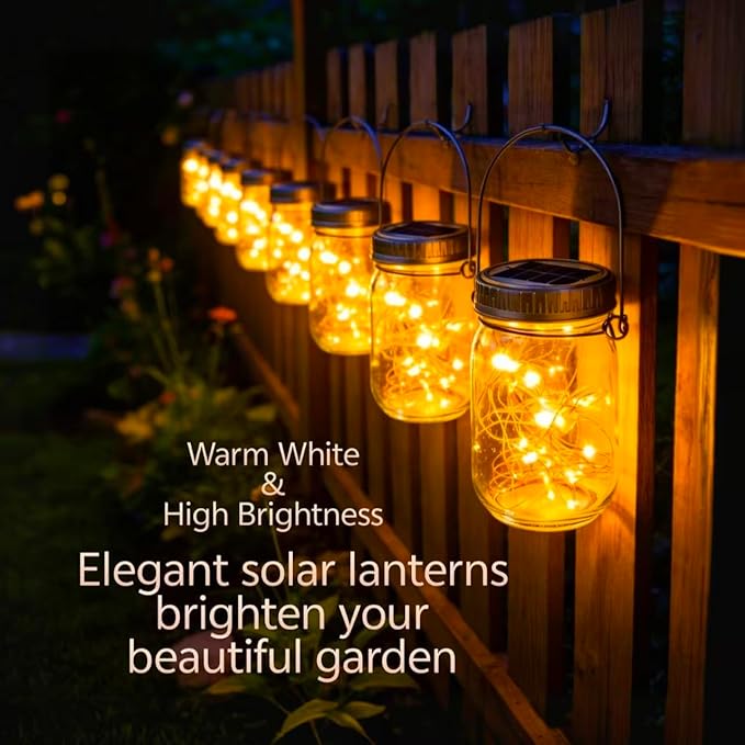 Cooo 12 Pack Gifts for Him Her Solar Lanterns Outdoor Waterproof Upgraded - Image 2