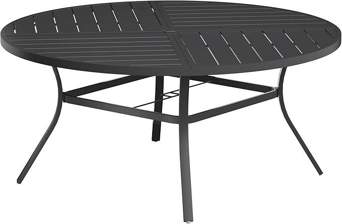 VICLLAX Round Patio Table with Adjustable Umbrella Hole by HOME