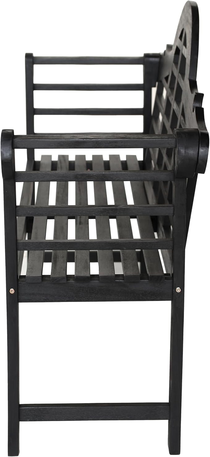 JONATHAN Y BNH103C Lutyens 51.2" 3-Seat Arched 600-Lbs Support Acacia Wood - Image 7