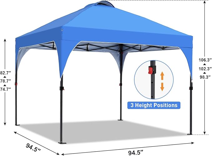 Pop Up Canopy, 8x8 FT Instant Outdoor Canopy Tent - Image 5