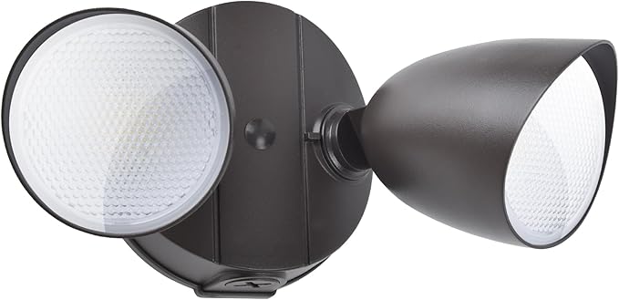 LUTEC 3500 Lumen 32 Watt 28 LED Dual-Head Floodlight Outdoor, Full Metal Design by LUTEC